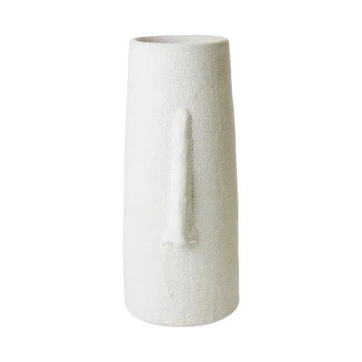 Affari Vase MARGARETHA weiß 39 cm Dekovase Skulptur Gesicht Terracotta 2. W.