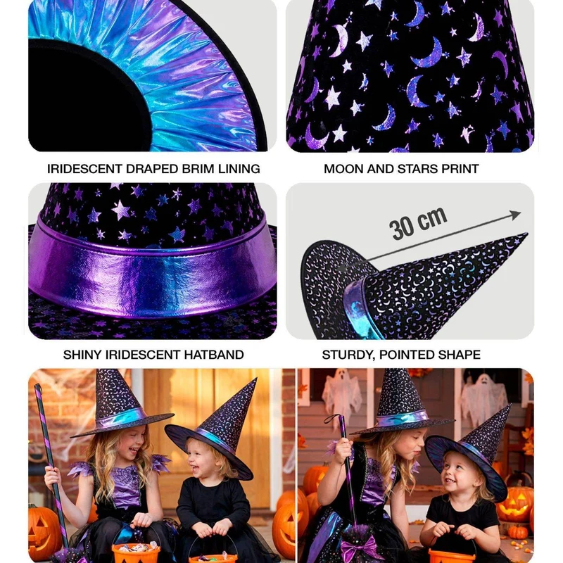 Hut Hexe Mond & Sterne für Kinder