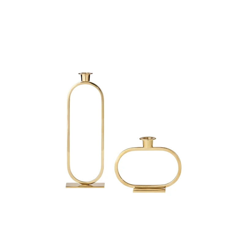 Kerzenhalter Gold Ellipse L