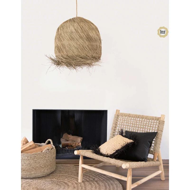 Raffia Kissen im Boho Style