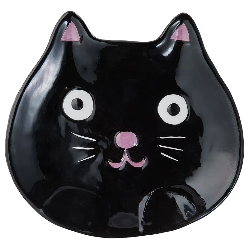 HALLOWEEN Deko-Teller Katze 2er-Set