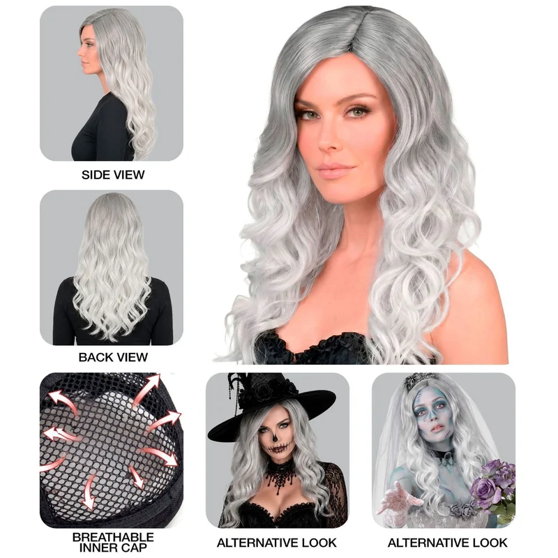 Perücke "Hallovogue" für Damen | Grau