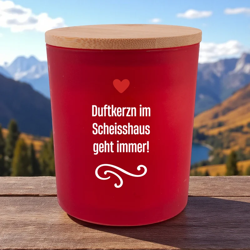 Duftkerze "Duftkerzn im Scheisshaus geht immer!"