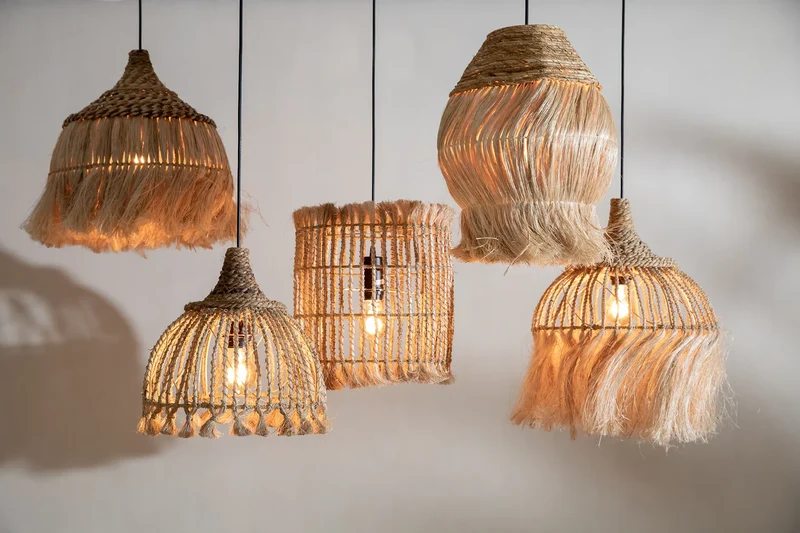 Hängelampe Abaca Tassel