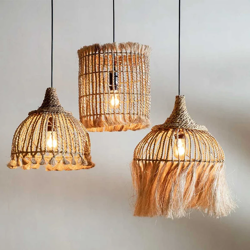 Hängelampe Abaca Tassel