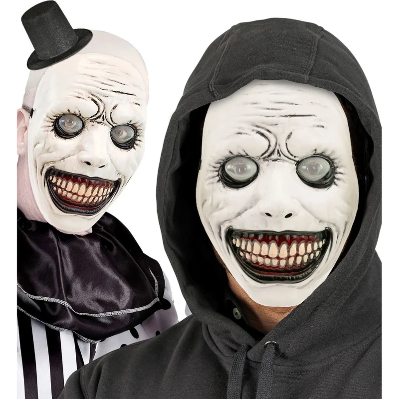 Halloween Maske "Monster mit Glubschaugen" | Weiß