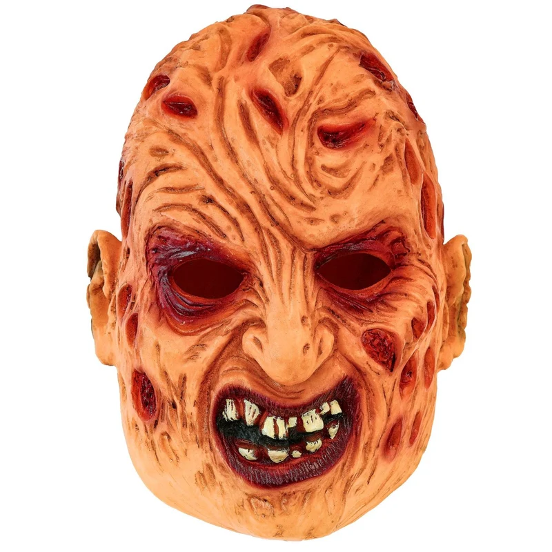 Halloween Maske "Horror Gesicht" | Braun Rot