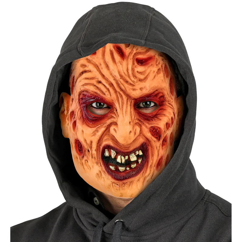 Halloween Maske "Horror Gesicht" | Braun Rot