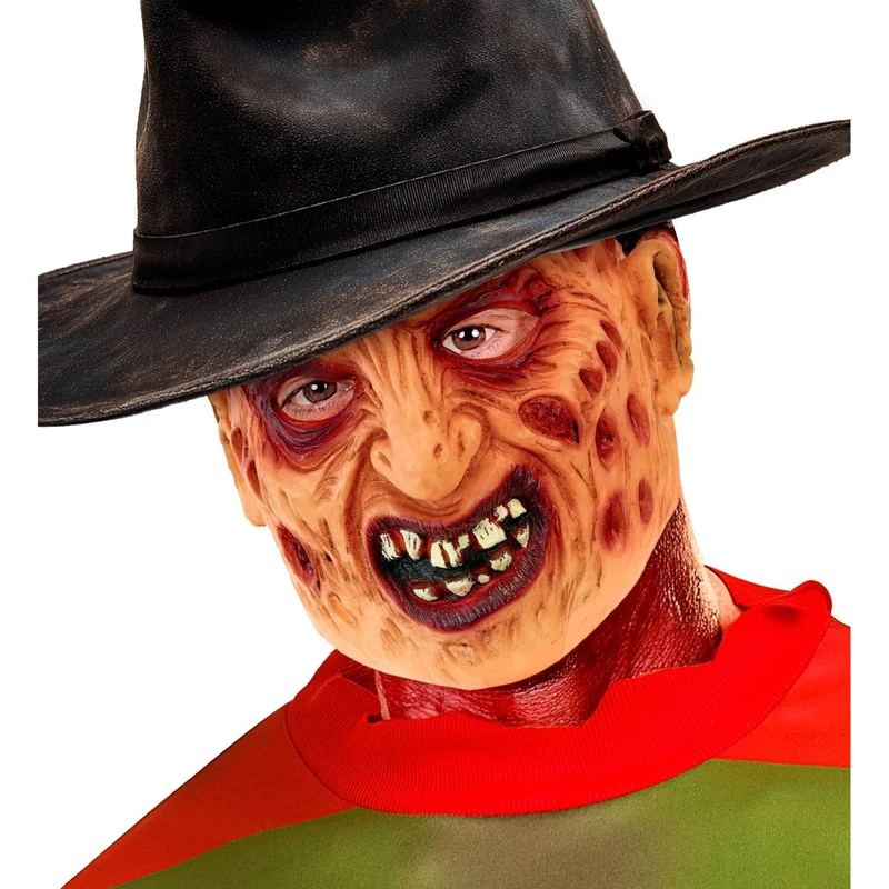 Halloween Maske "Horror Gesicht" | Braun Rot