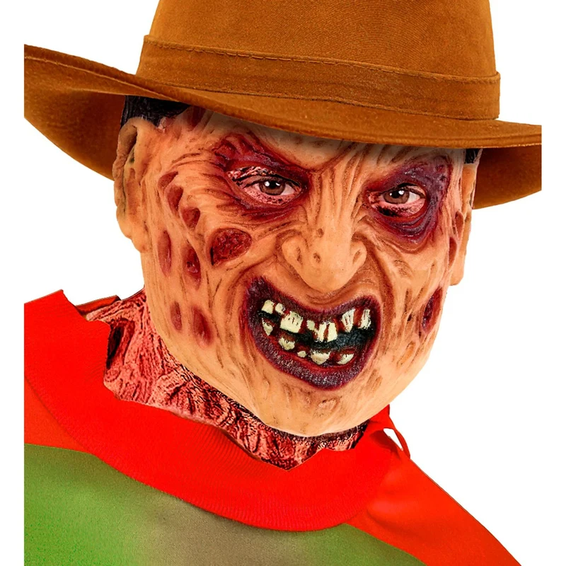 Halloween Maske "Horror Gesicht" | Braun Rot