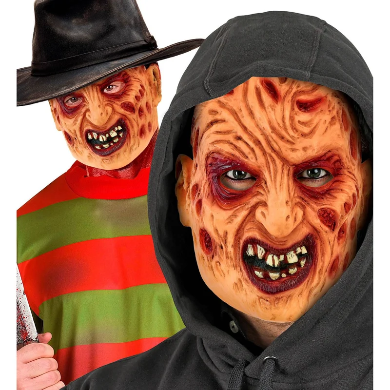 Halloween Maske "Horror Gesicht" | Braun Rot