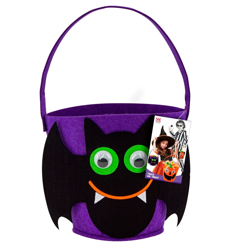 Halloween Korb "Fledermaus" | Betteltasche - Süßes oder Saures