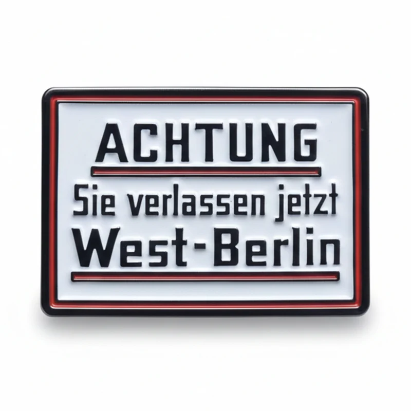 Anstecker Achtung Sie verlassen jetzt Westberlin