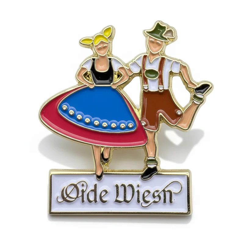 Anstecker Oide Wiesn™ Pin Tanzendes Paar