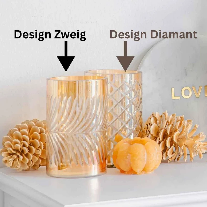 Bauernsilber Windlicht im Landhausstil | 2 Designs