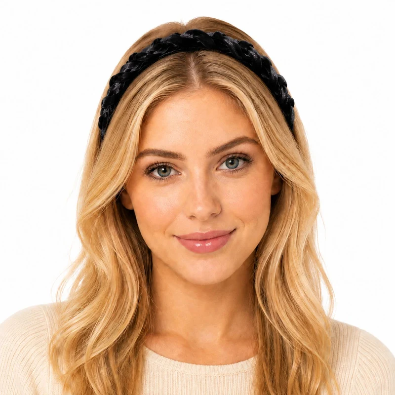 Samt Haarreif "Aneta" geflochten | Damen Haarschmuck