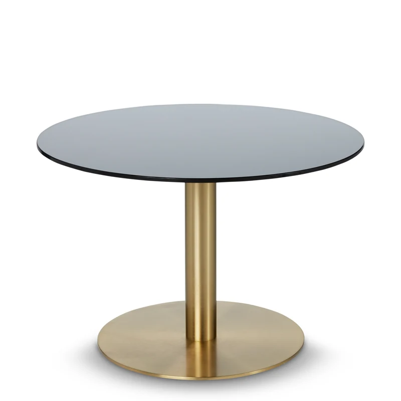 Flash Circle Table in Brass & Mirrored Glass
