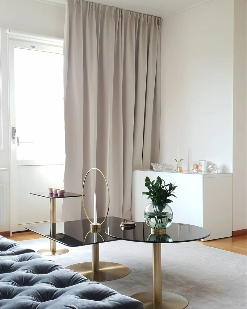 Flash Rectangle Table in Brass & Mirrored Glass