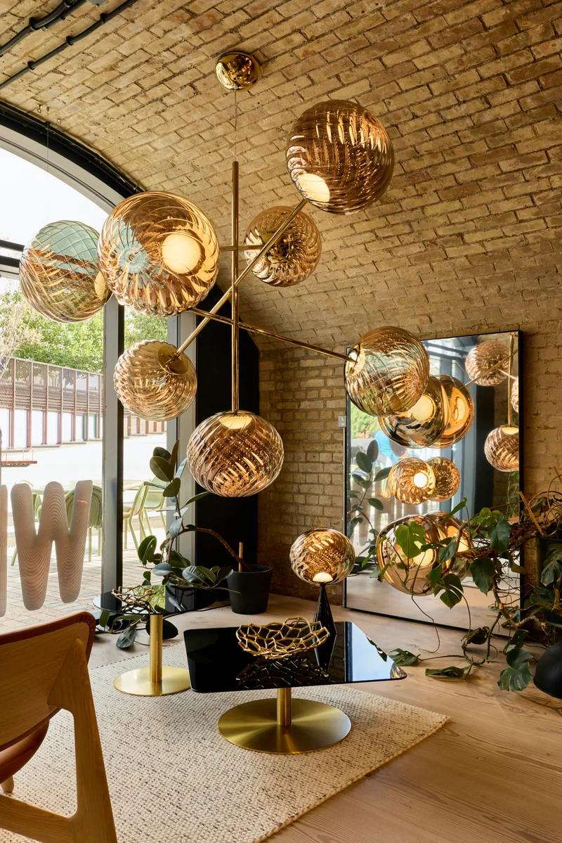Flash Rectangle Table in Brass & Mirrored Glass