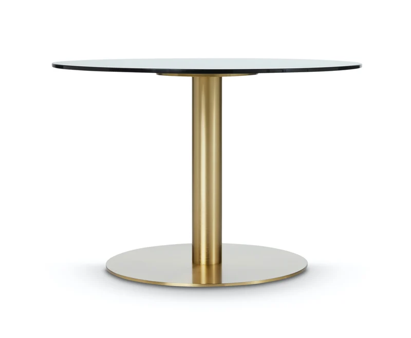Flash Circle Table in Brass & Mirrored Glass