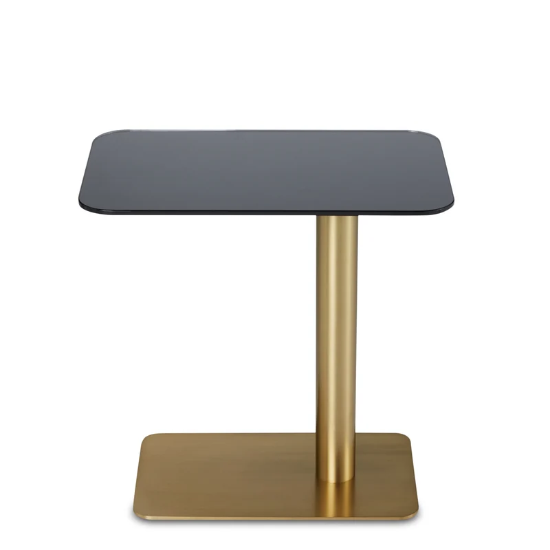 Flash Rectangle Table in Brass & Mirrored Glass