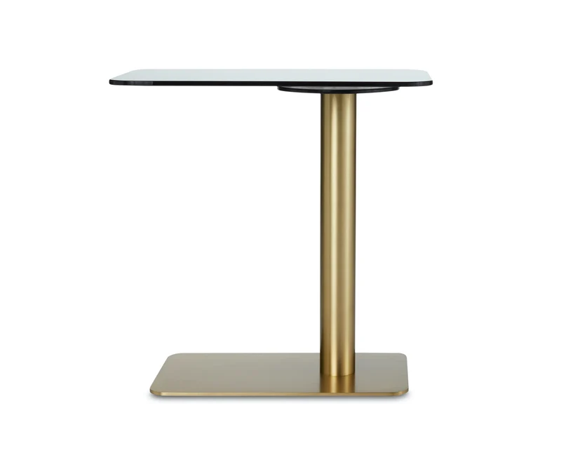 Flash Rectangle Table in Brass & Mirrored Glass