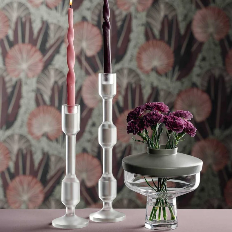 Vase RIVA mit Aufsatz 22 cm grau