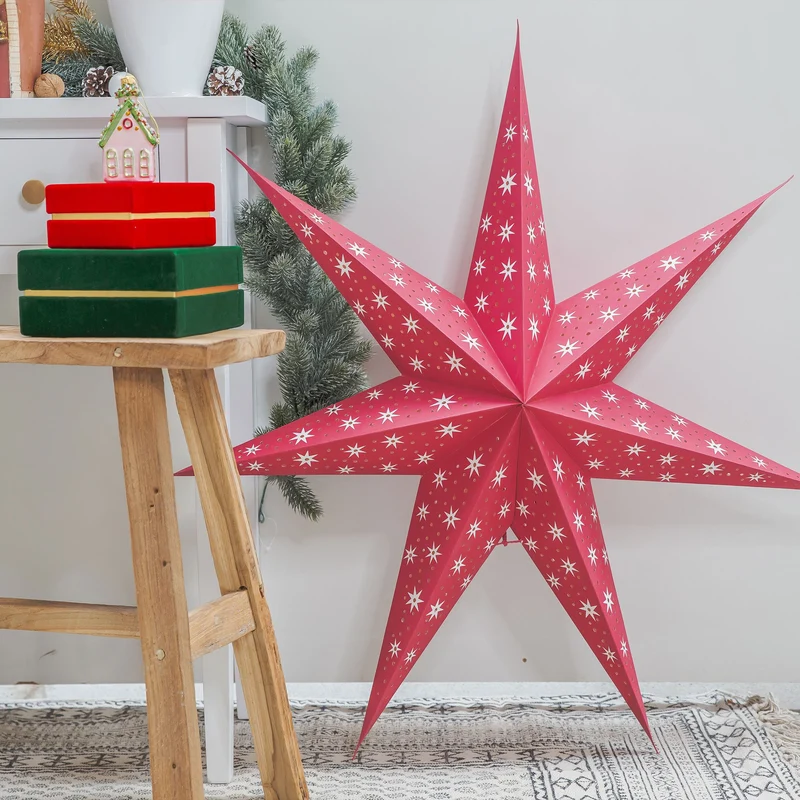 Papierstern 90 cm Cherry | Beleuchtet