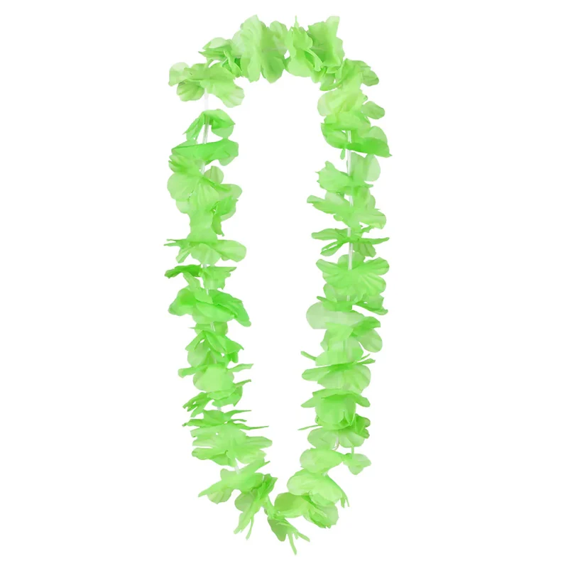 Hawaii Blumenkette "Ohana" zum Südsee Kostüm | Neongrün