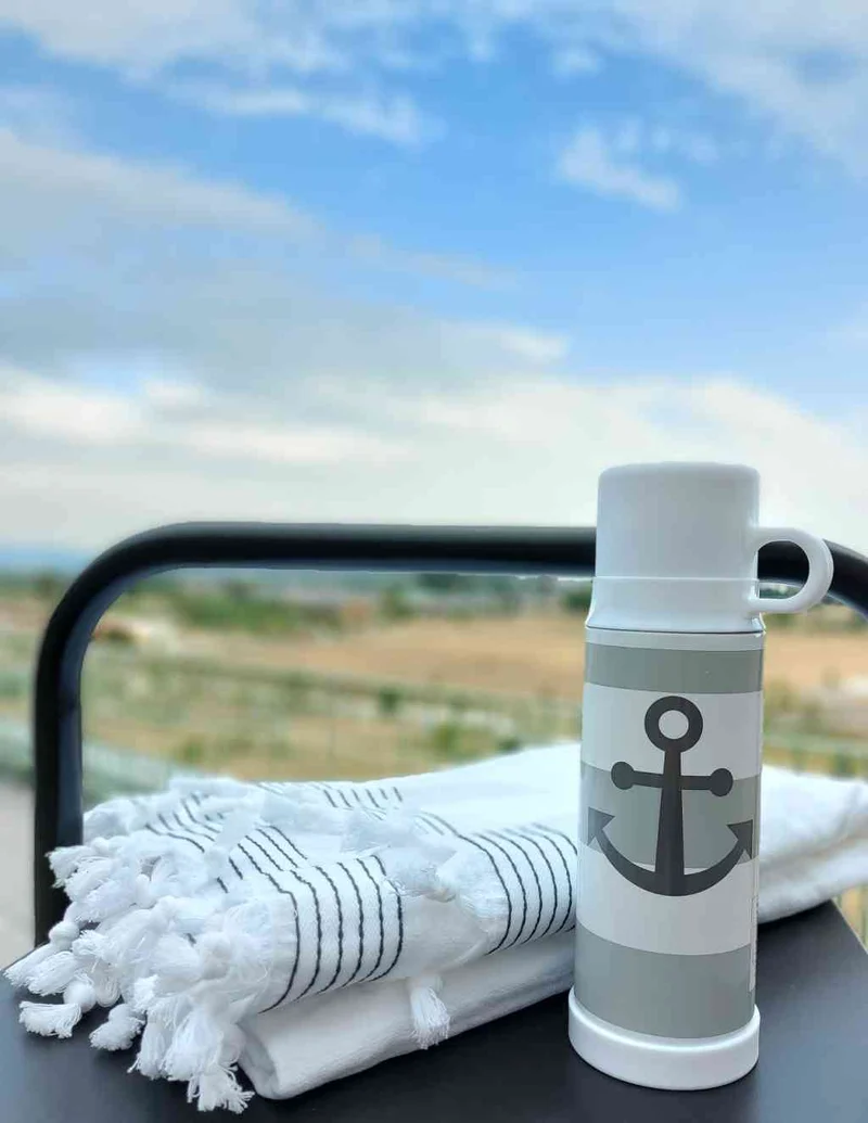 Thermosflasche ANKER 500 ml | Stahl Isolierflasche mit Becher für kalt + warm