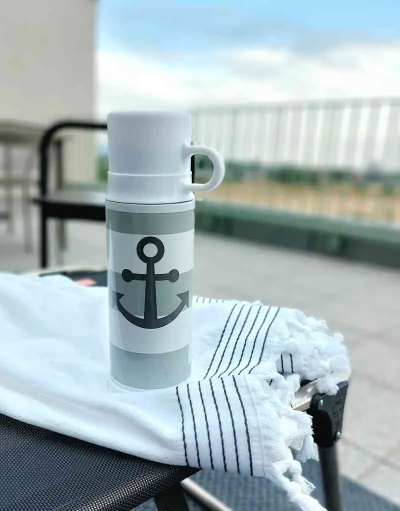 Thermosflasche ANKER 500 ml | Stahl Isolierflasche mit Becher für kalt + warm