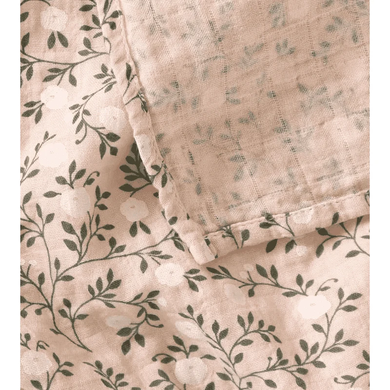 Musselin Tücher 2er Set BLOSSOM altrosa 60x60 cm Bio Cotton ♥ a little lovely company