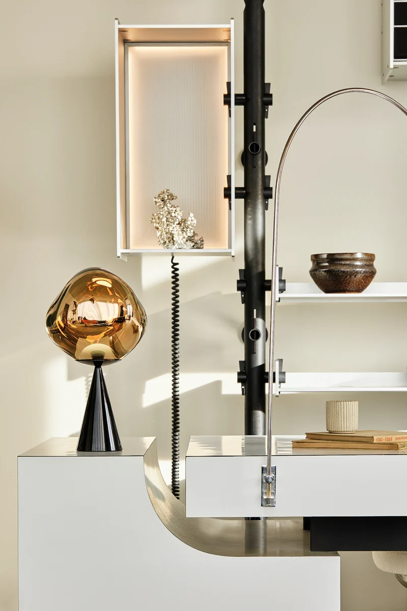 Melt Table Light in Gold Polished Polycarbonate
