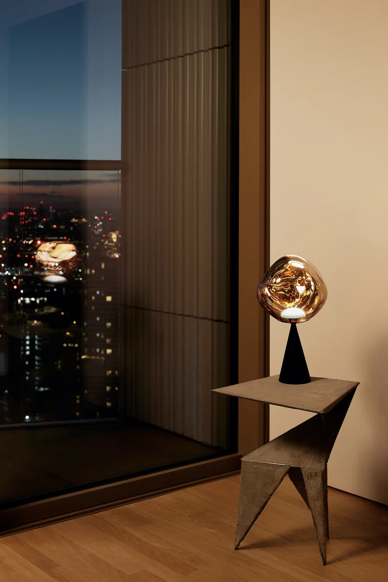 Melt Table Light in Gold Polished Polycarbonate