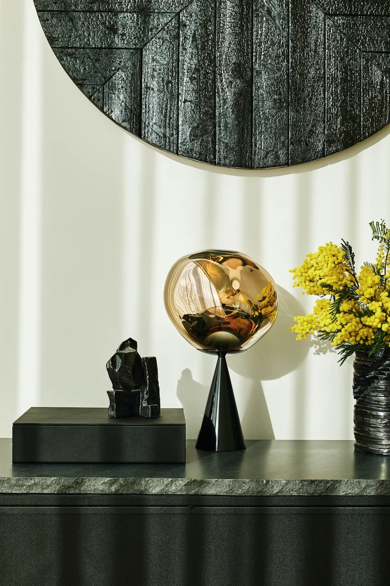 Melt Table Light in Gold Polished Polycarbonate