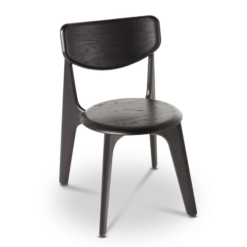 Slab Dining Chair – Black Brushed Oak