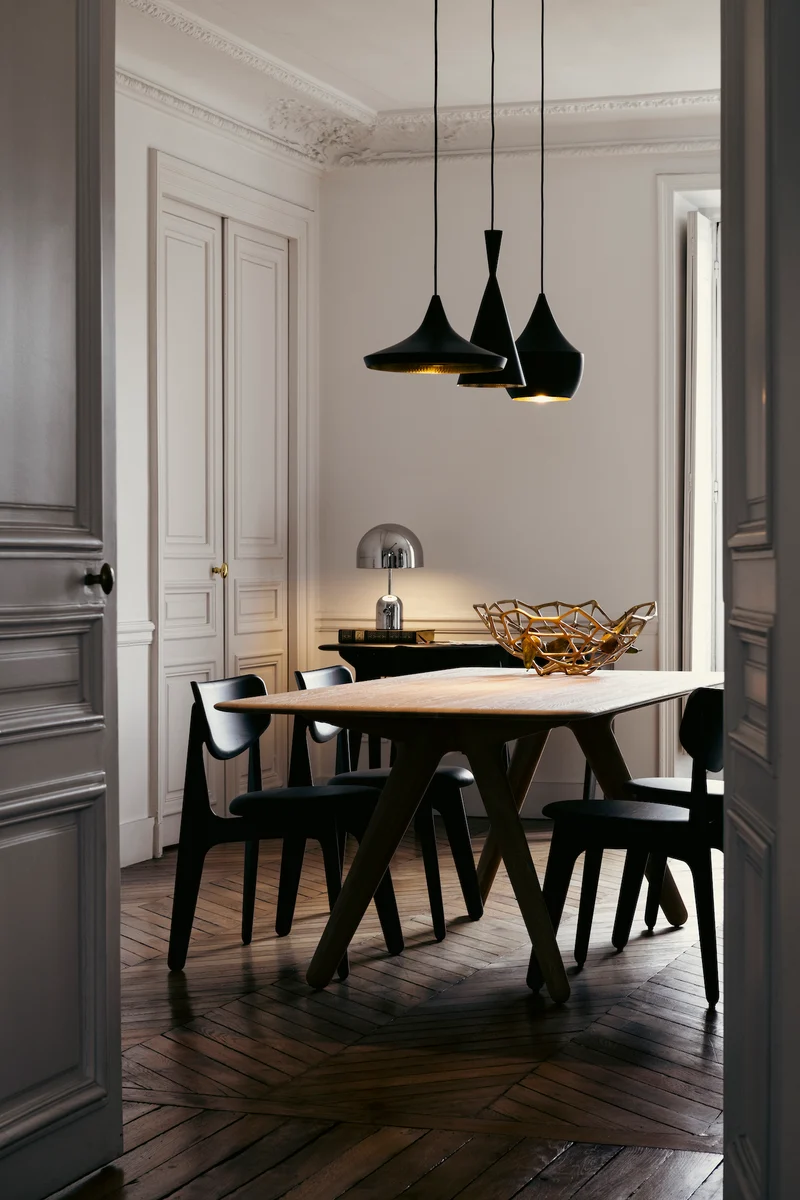 Slab Dining Chair – Black Brushed Oak