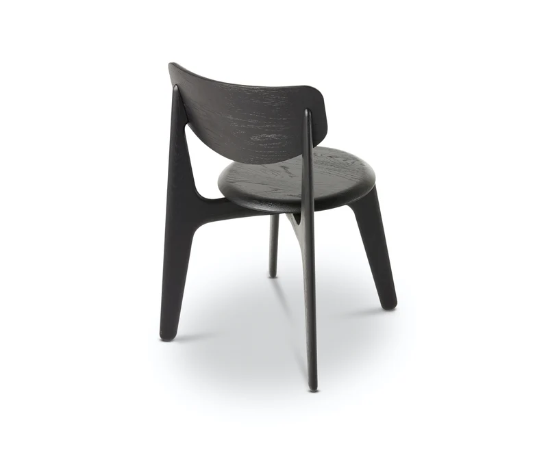 Slab Dining Chair – Black Brushed Oak