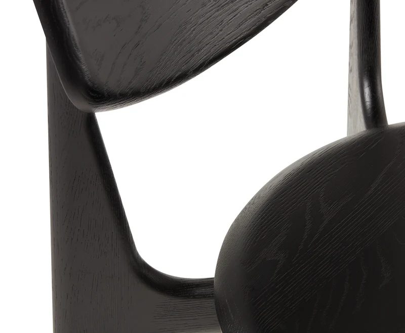 Slab Dining Chair – Black Brushed Oak
