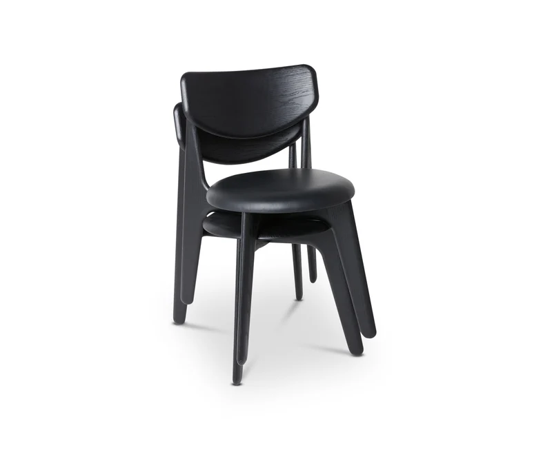 Slab Dining Chair – Black Brushed Oak
