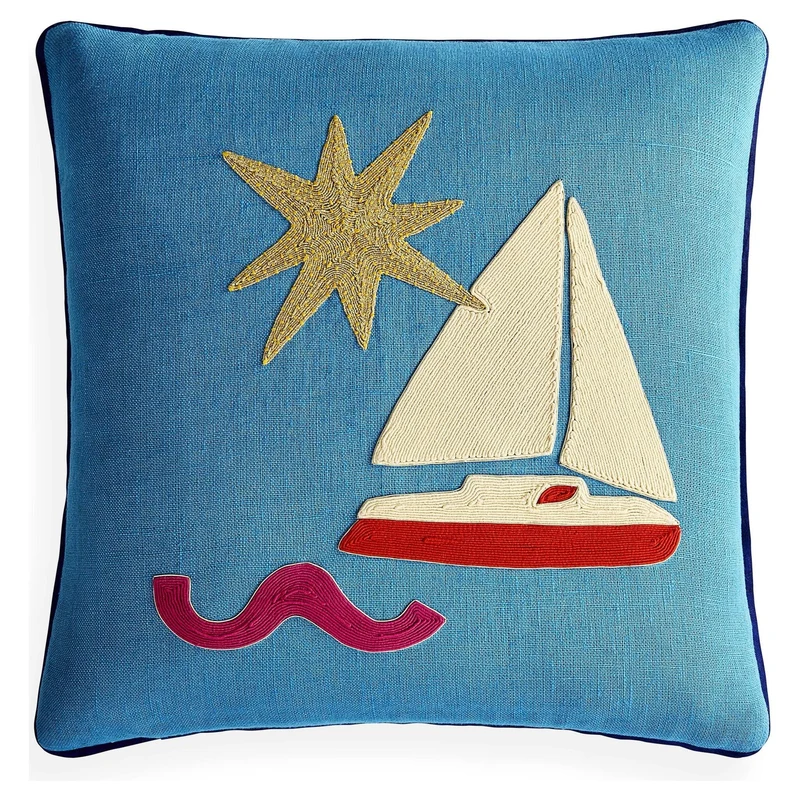 Kissen UK KIT PLAYA SAILBOAT blau
