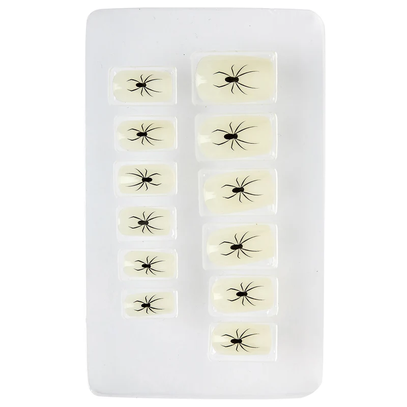 Fingernägel 12Stk. Spinne Nachtleuchtend