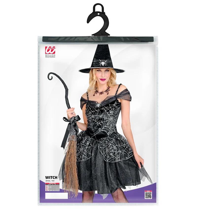 Hexe Kostüm "Morgana" für Damen | Schwarz - Kleid und Hut
