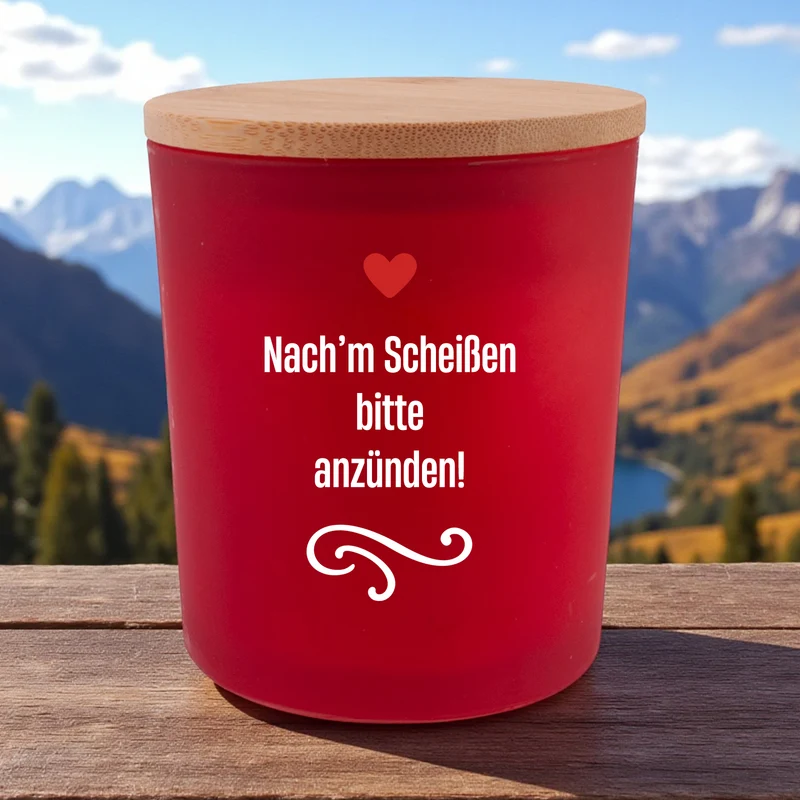 Duftkerze "Nach'm Scheißen bitte anzünden!"