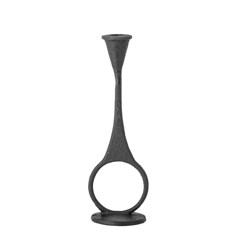 Bloomingville Kerzenhalter LUDO black Gusseisen | 26 cm Kerzenständer schwarz