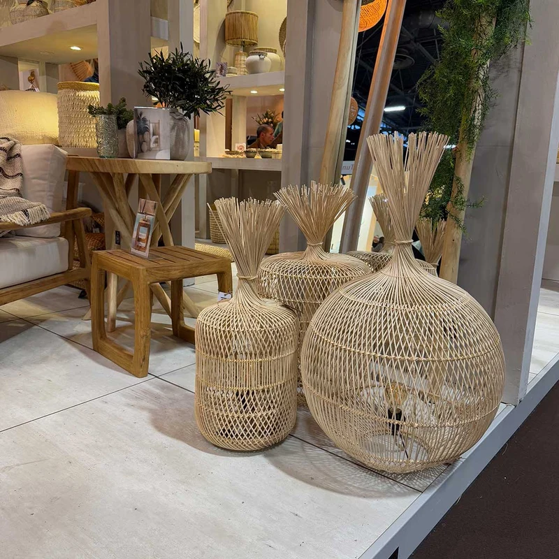 Lampenschirm aus Rattan "Dumpling"