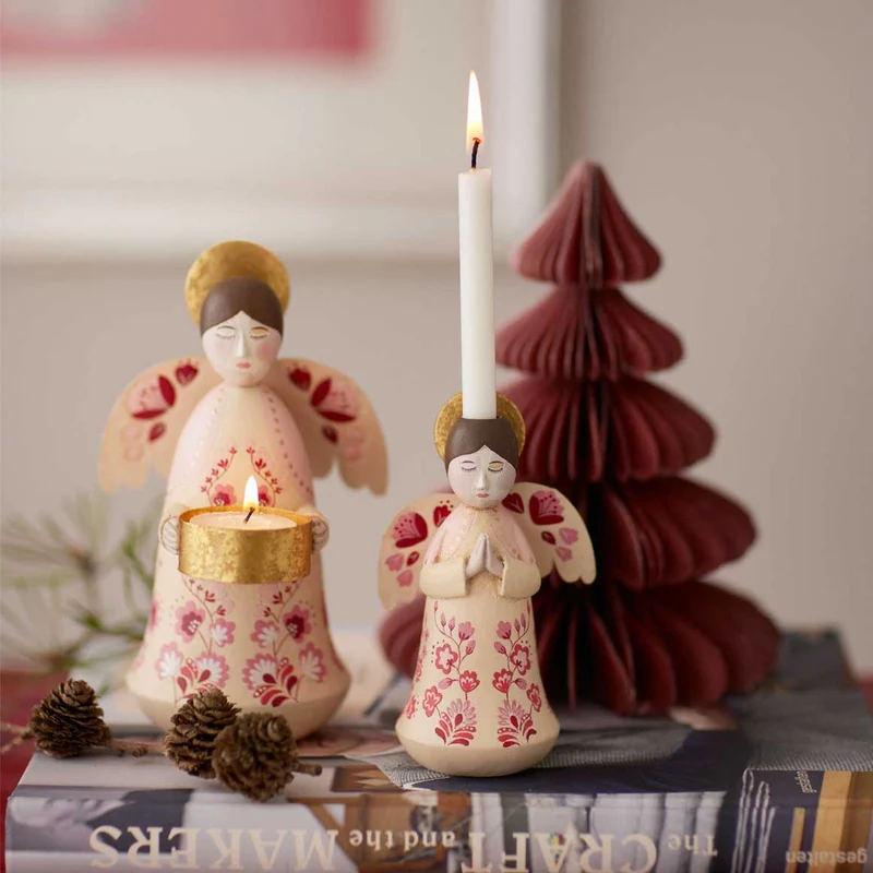 Engel als Kerzenständer Set