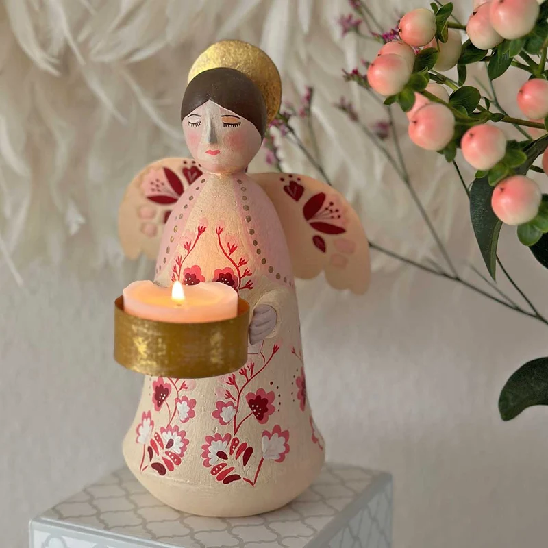 Engel als Kerzenständer Set