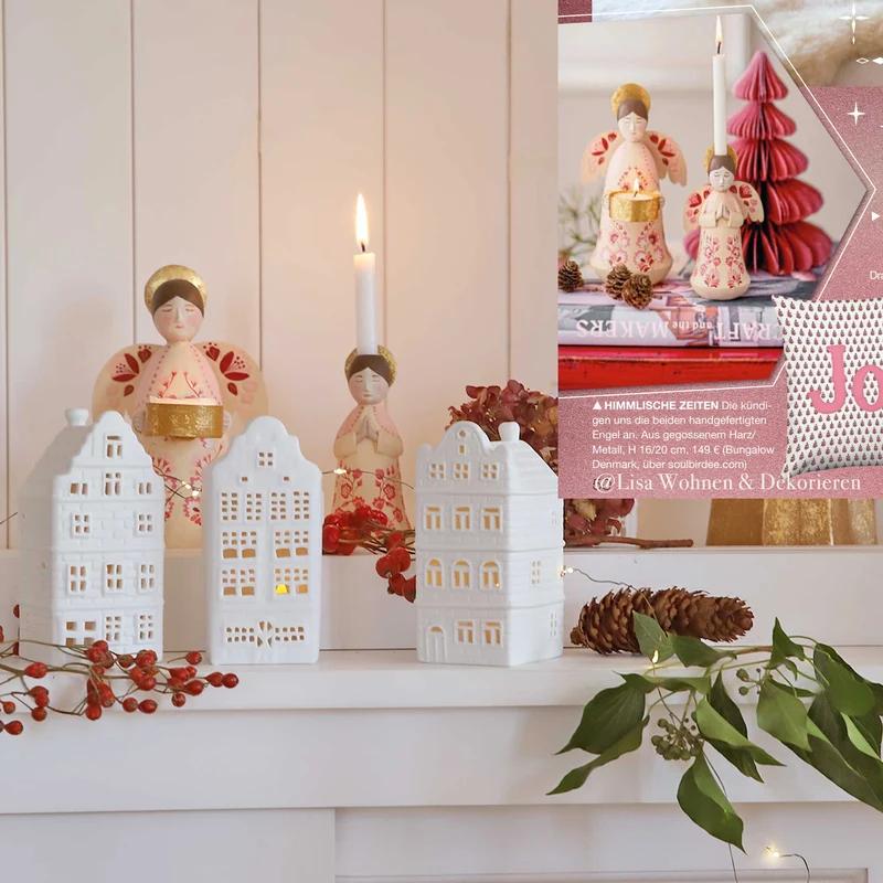 Engel als Kerzenständer Set