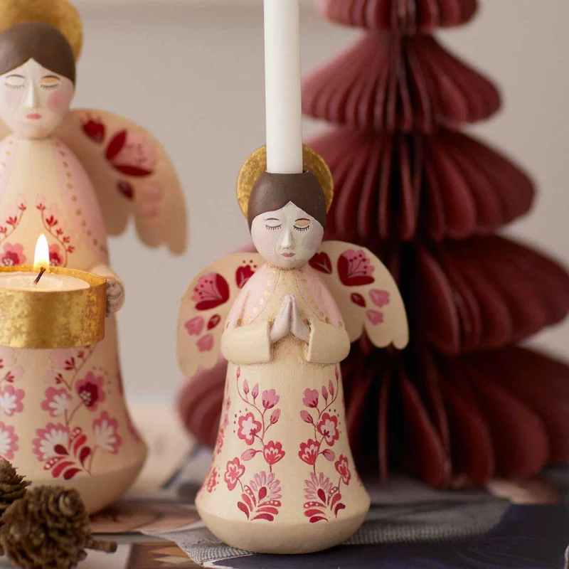 Engel als Kerzenständer Set